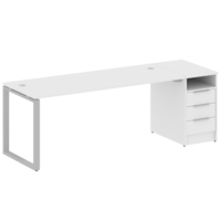 Стол-станция METALL SYSTEM на О-образном м/к с опорной тумбой БО.РС-СТП -1.5  2212*720*750